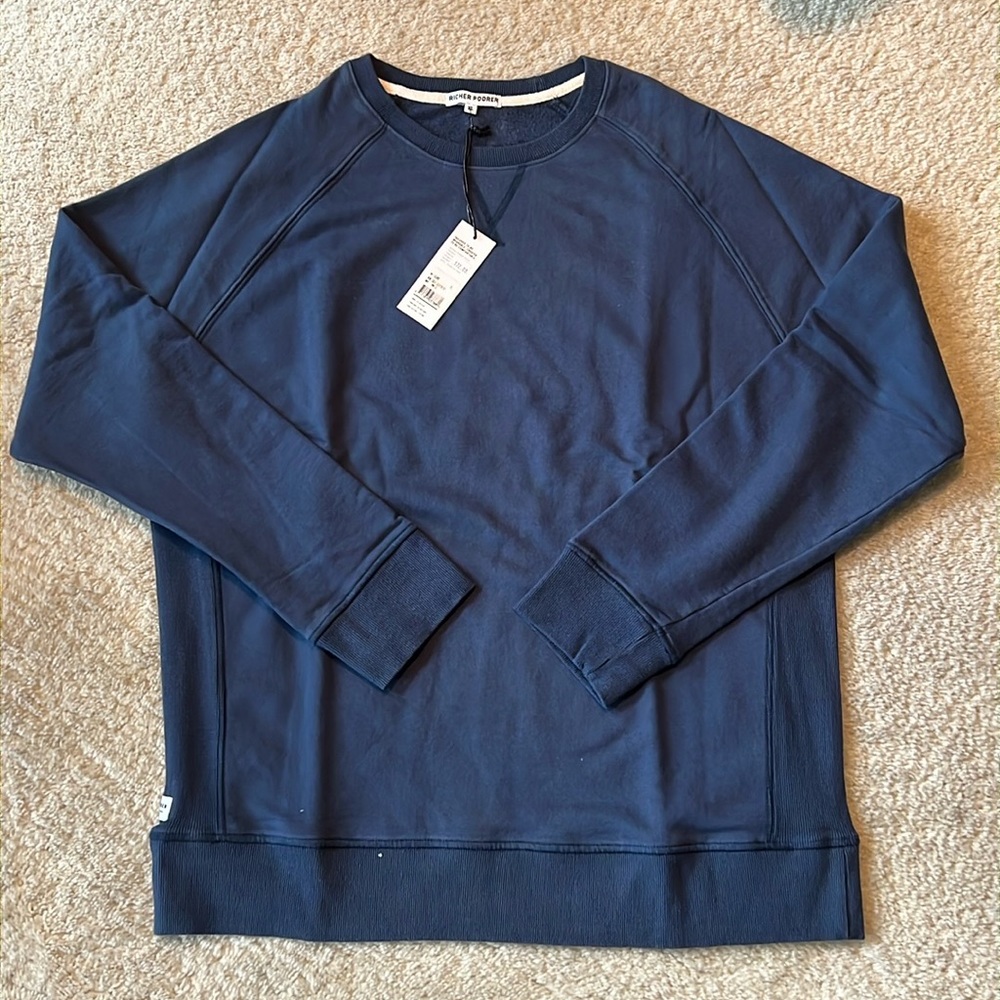 Men’s Richer Poorer Crewneck Sweatshirt Navy Marine XL